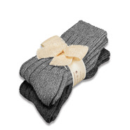 Chaussettes avec de la laine d'alpaga gris clair / gris fonc - 2 paires