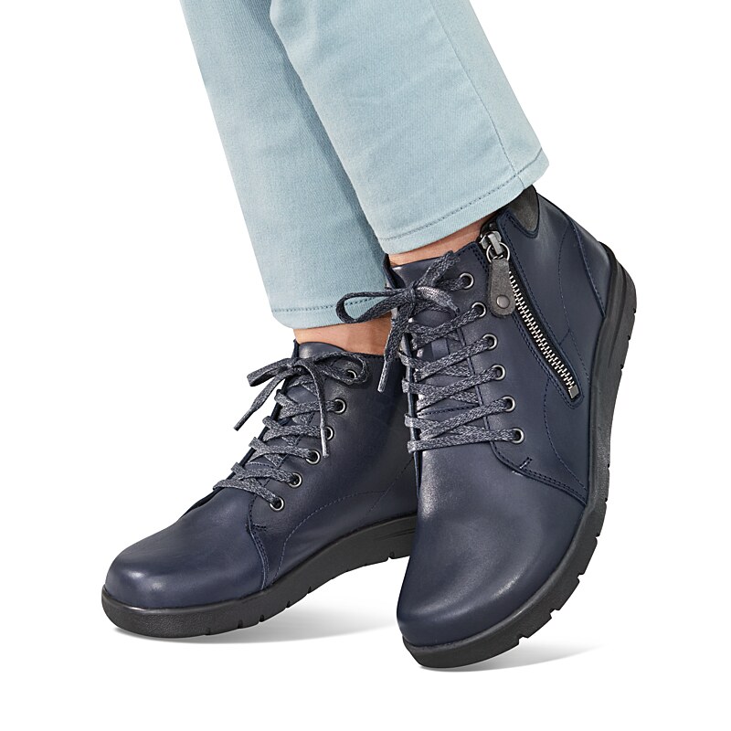 Chaussures de confort Helvesko : mod�le Sula, bleu fonc� Image 3