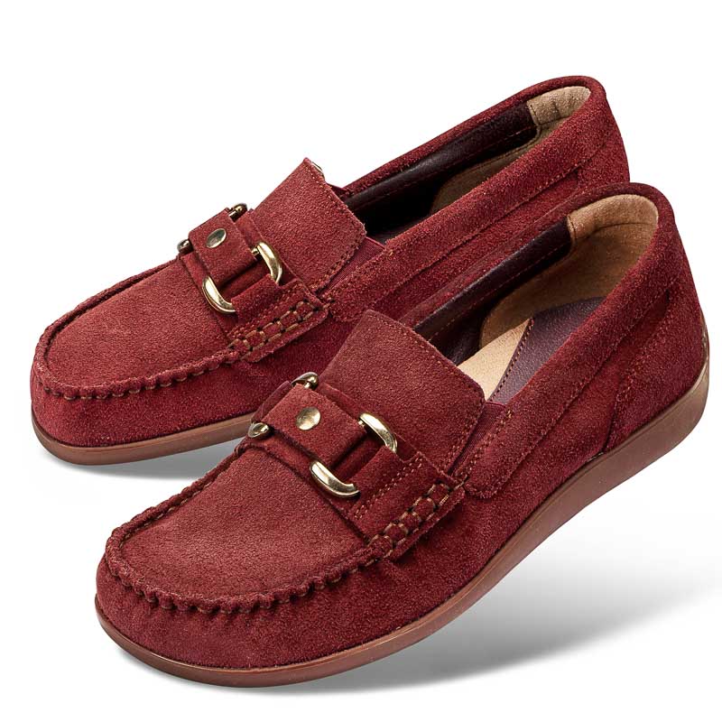 Chaussure confort dansko BIBBI bordeaux cuir velours pour