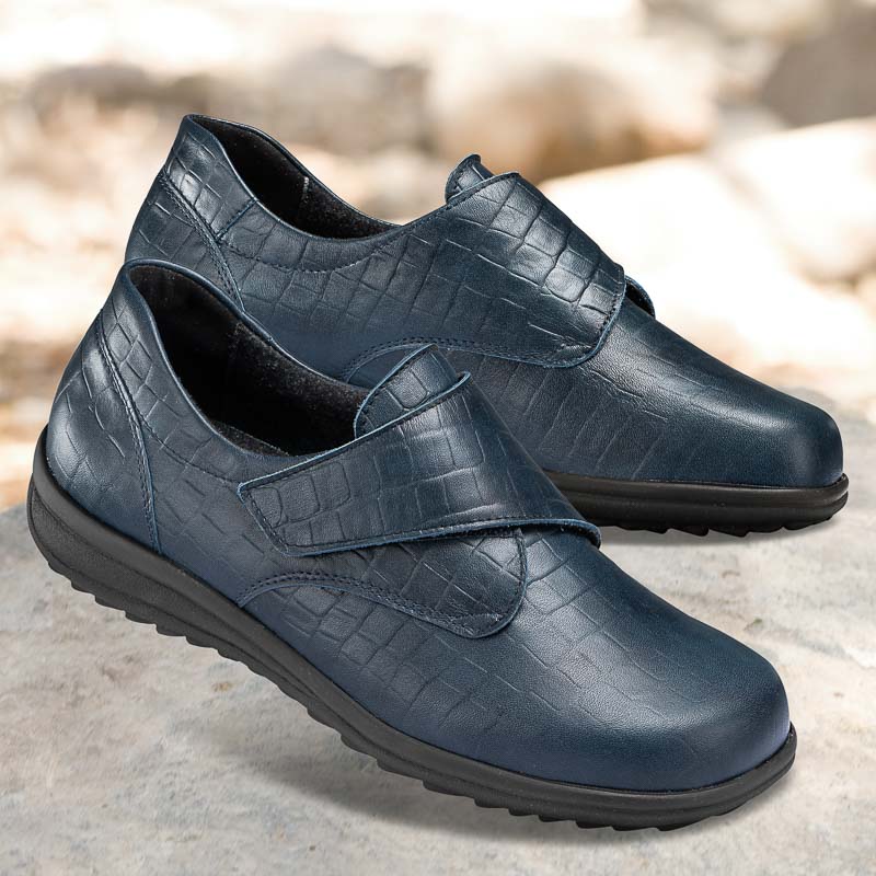 Chaussures de confort LadySko : modle Vera II, bleu fonc