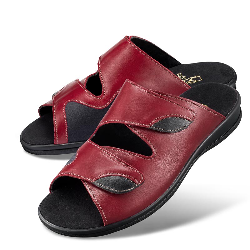 Chaussures de confort LadySko : modle Dina, rouge