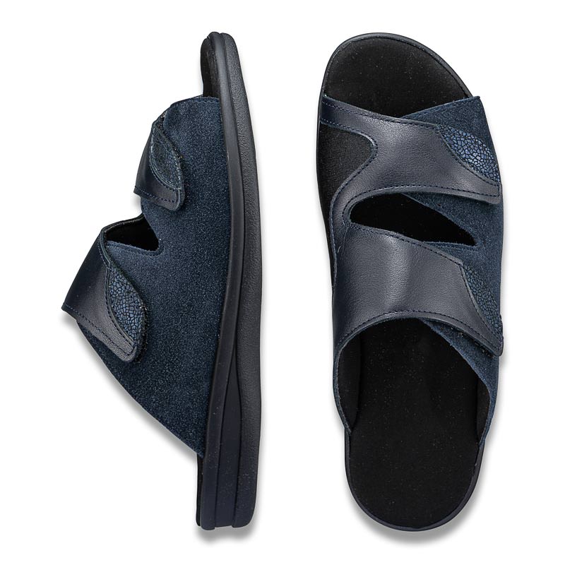 Chaussures de confort LadySko : modle Dina, bleu fonc Image 2