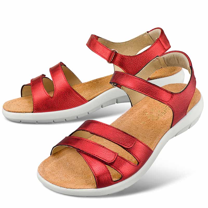 Chaussure confort Helvesko : KIRSTIN, rouge