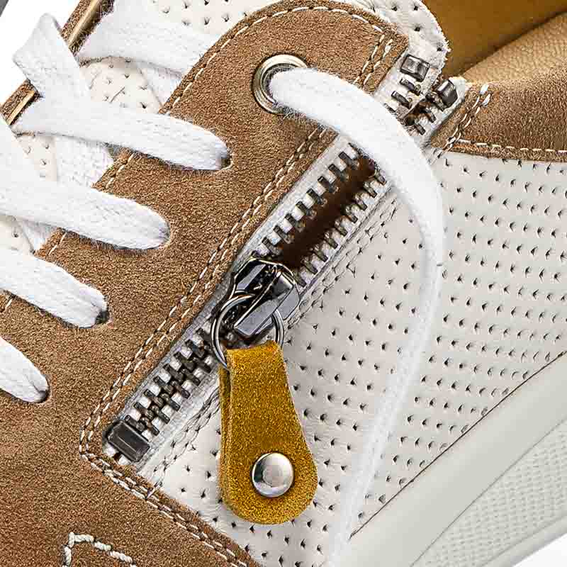Chaussure confort LadySko : INES, marron/blanc Image 2