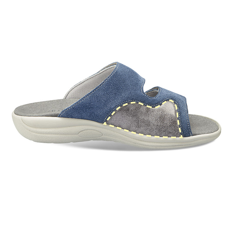 Chaussures de confort Helvesko : modle Helene, coloris jean Image 3