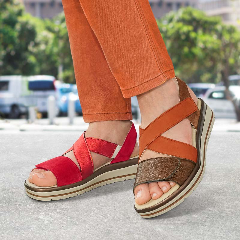 Chaussure confort Helvesko : CAMILLA, rouge Image 3