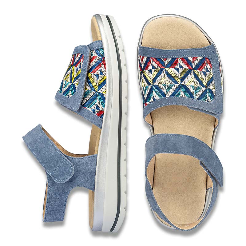 Chaussure confort Helvesko : ROMILLA, coloris jean Image 2