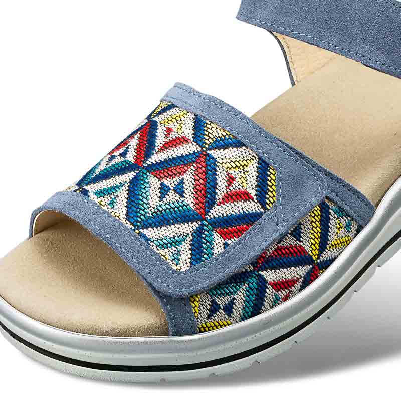 Chaussure confort Helvesko : ROMILLA, coloris jean Image 4