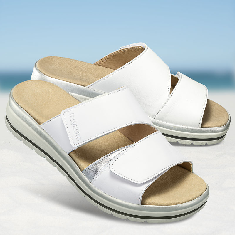 Chaussures de confort Helvesko : modèle Bonnie, blanc