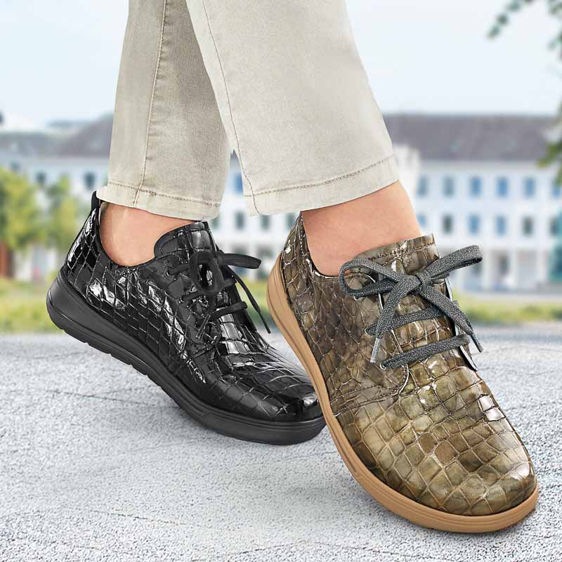 Chaussures de confort Helvesko : modle Nicole, terre Image 3