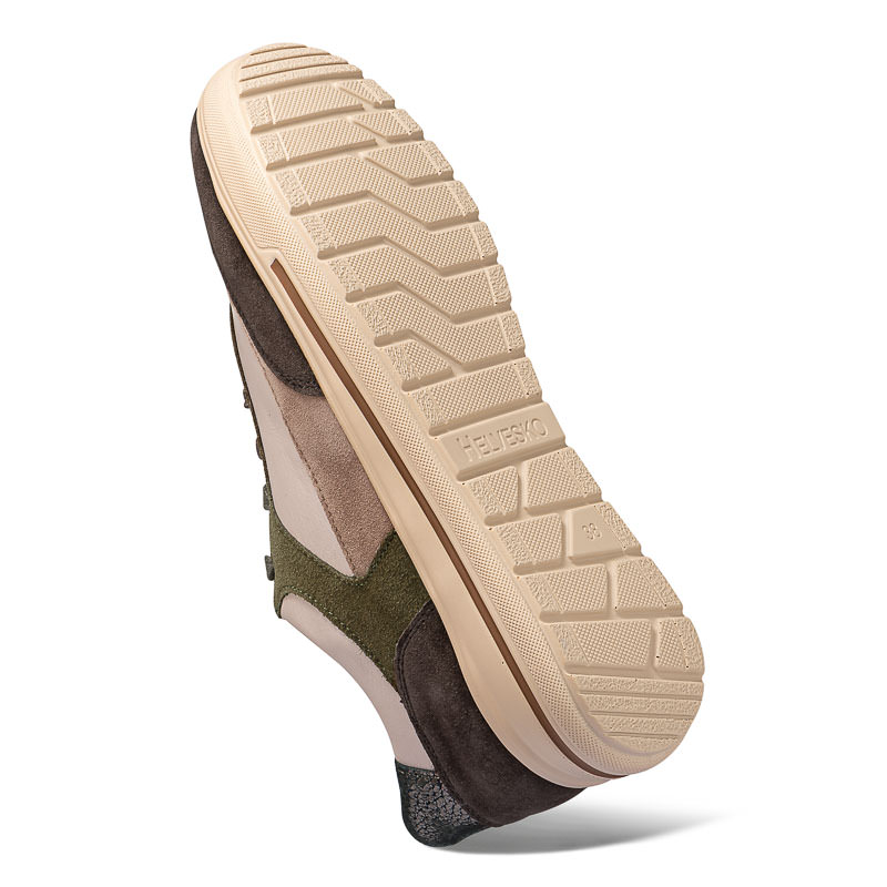 Chaussures de confort Helvesko : modle Indra, marron/beige Image 4