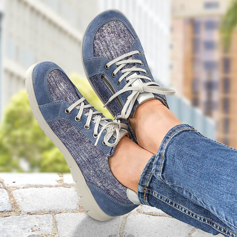 Chaussures de confort Helvesko : modle Feeling, bleu Image 4