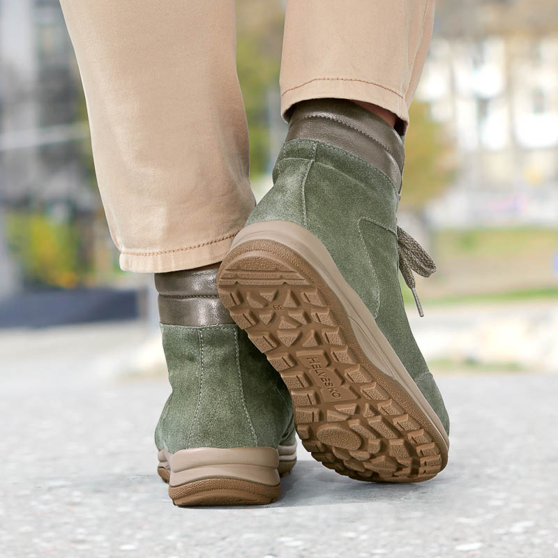 Chaussures de confort Helvesko : modle Merle, olive Image 4