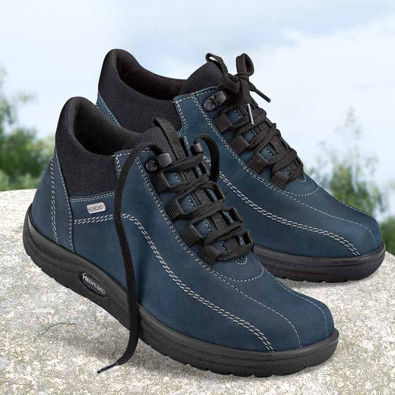 Chaussure confort Helvesko : LOUIS, bleu (cuir nubuck)
