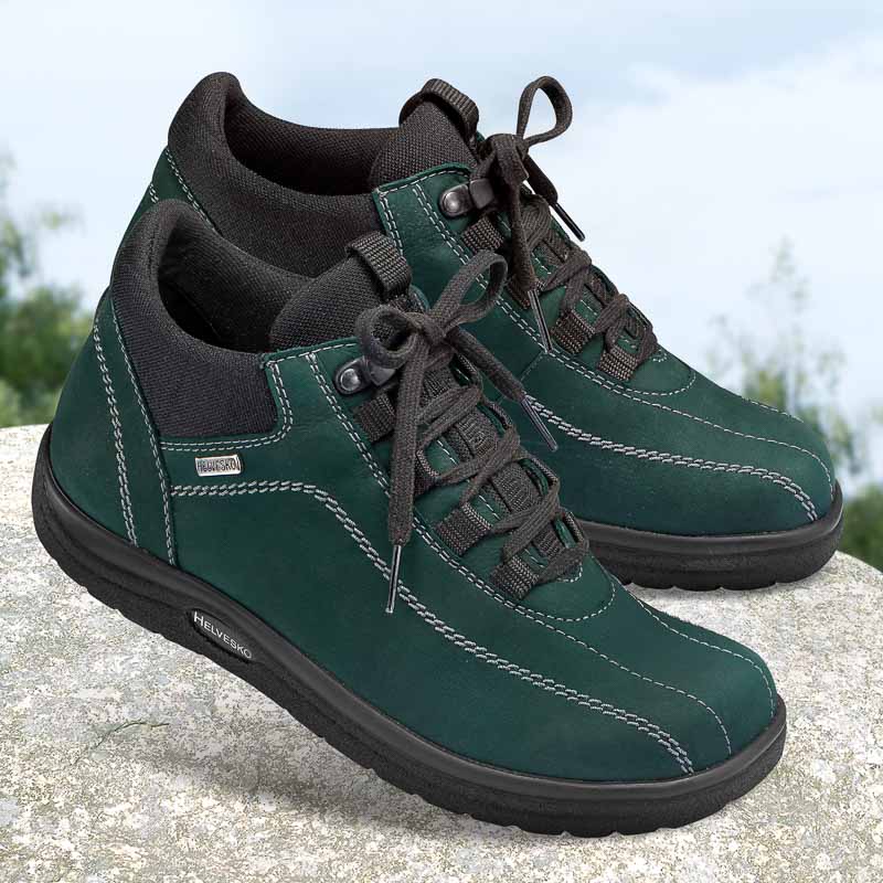 Chaussures de confort Helvesko : modle Louis, vert fonc