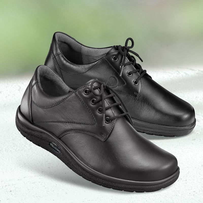 Chaussures de confort Helvesko : modèle York, noir