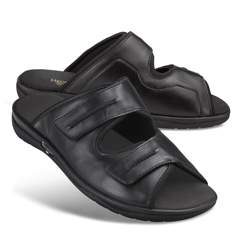 Chaussures de confort Helvesko : modèle Stefan, noir