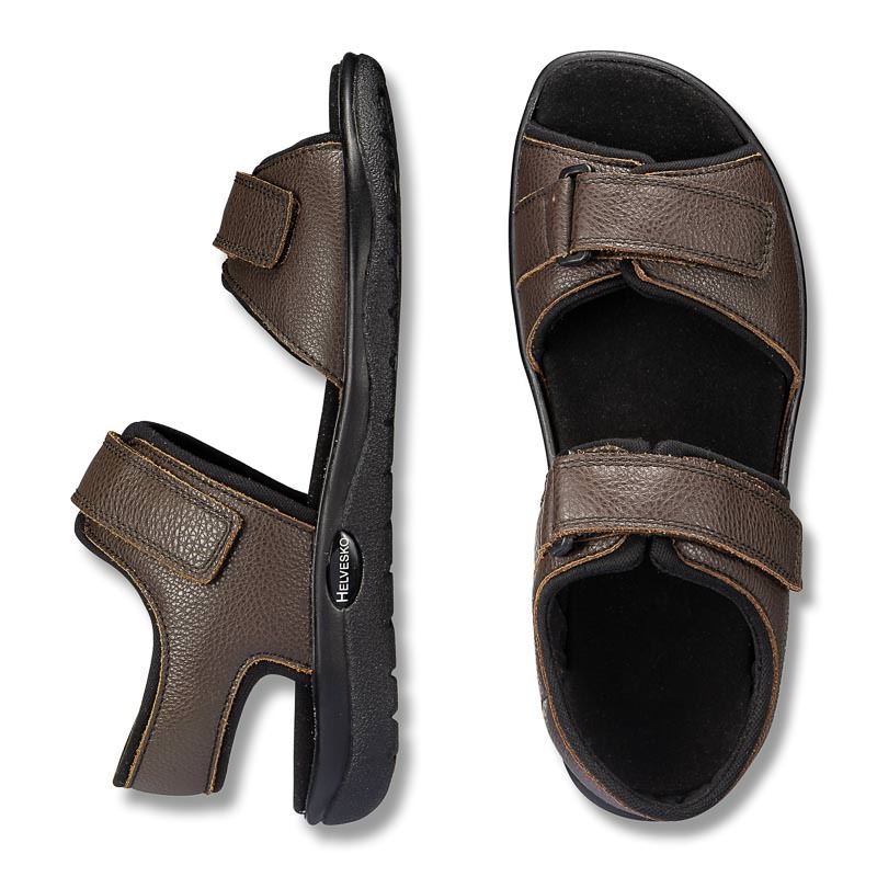 Chaussures de confort Helvesko : modle Willi, marron fonc Image 2