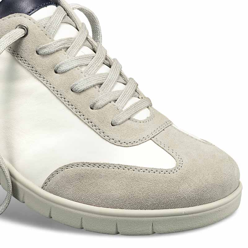 Chaussures de confort Helvesko : modèle Axel, blanc/beige Image 3