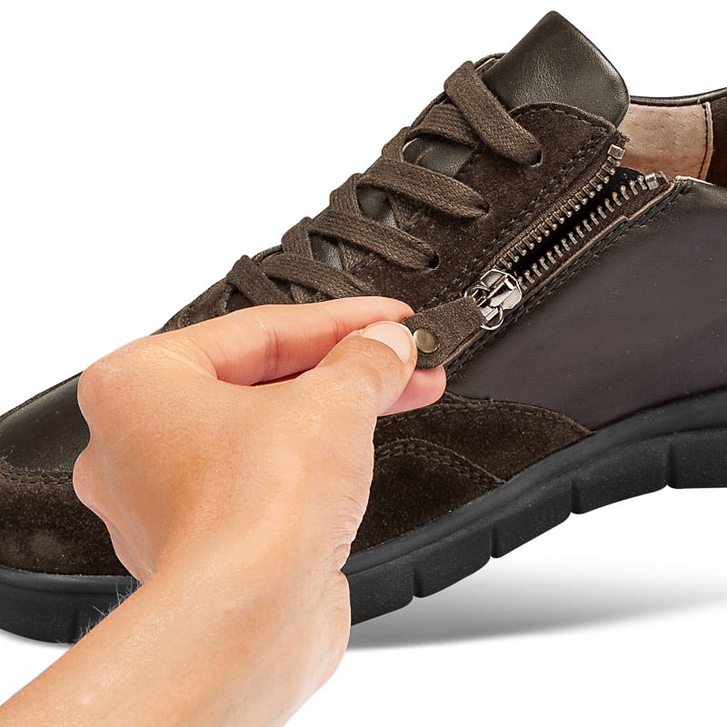 Chaussures de confort Helvesko : modle Liam, marron fonc Image 3