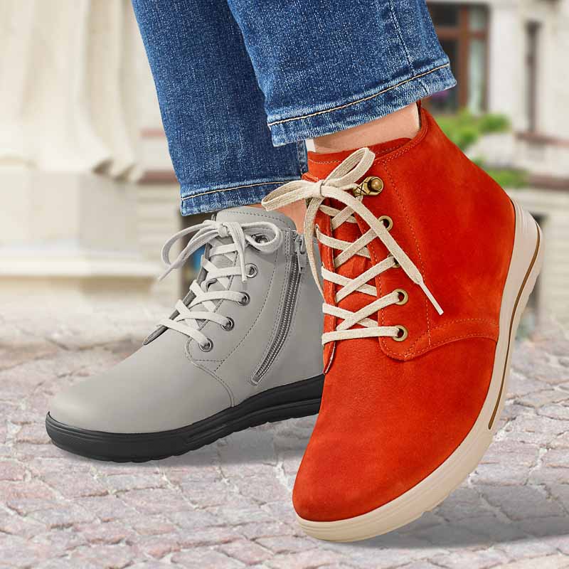Chaussures de confort Helvesko : modle Nicolette, orange Image 3