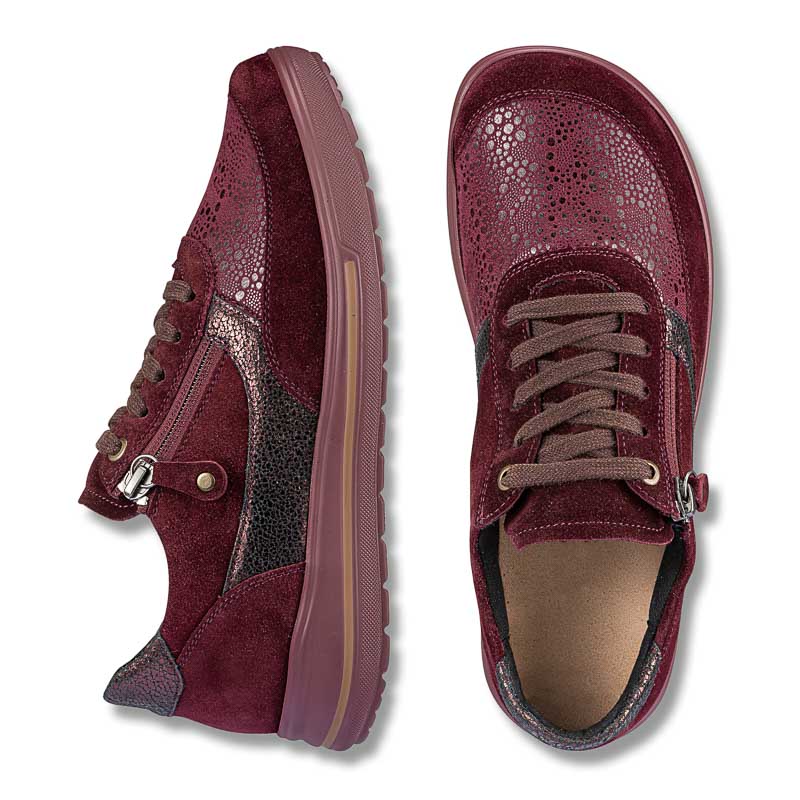 Chaussures de confort Helvesko : modle Erna, aubergine Image 2