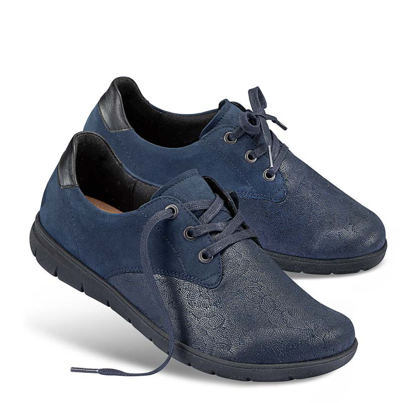 Chaussures de confort Helvesko : modle Dora, bleu fonc
