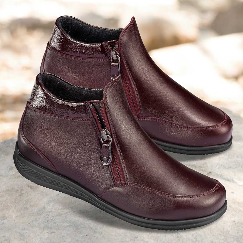 Chaussures de confort Helvesko : modle Renate, aubergine