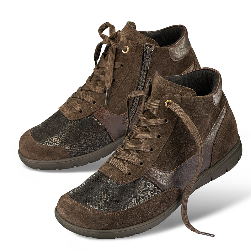 Chaussures de confort Helvesko : modle Liane, marron fonc