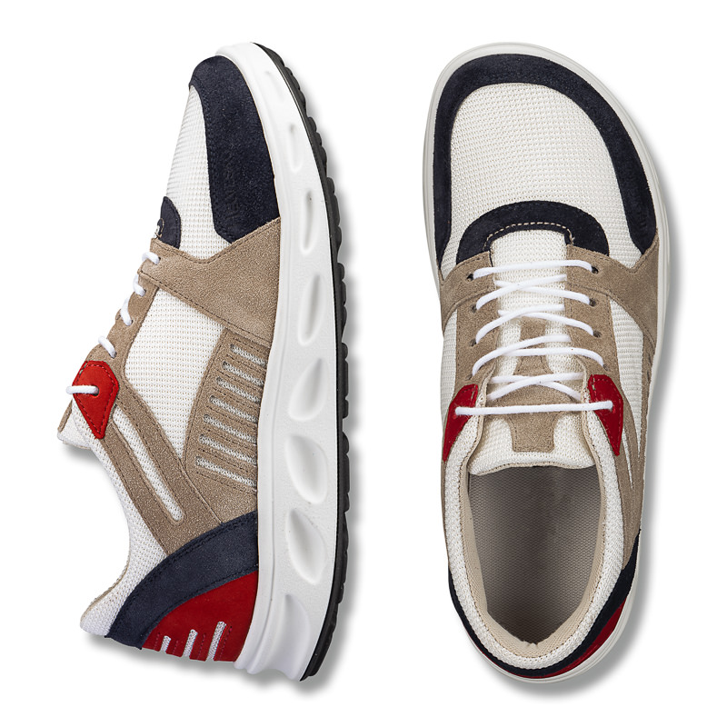 Chaussures de confort Helvesko : mod�le Jet, blanc/bleu fonc� Image 2