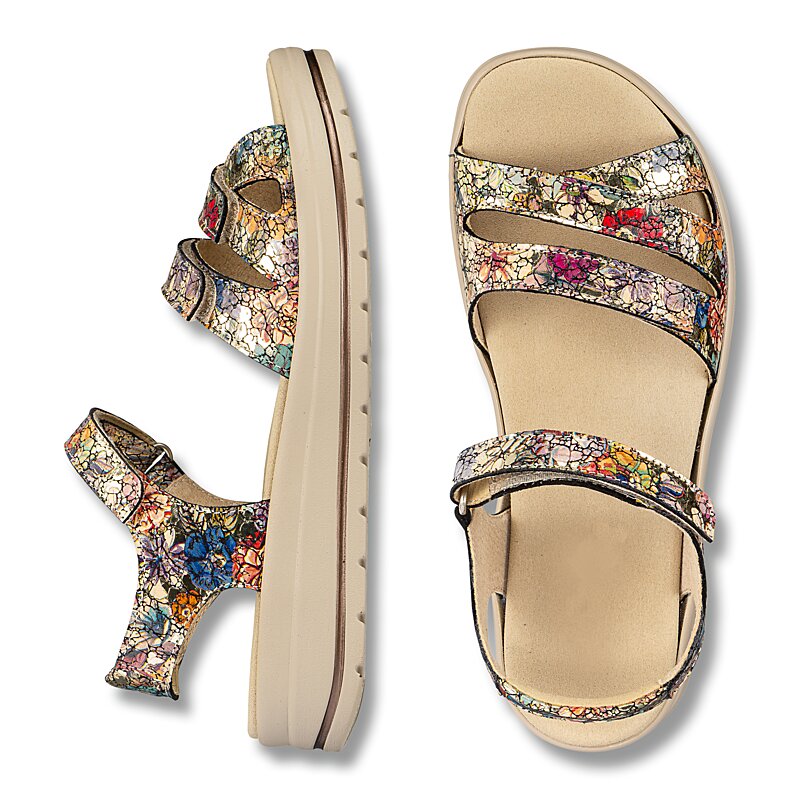 Chaussures de confort Helvesko : mod�le Bezi, coloris or multi Image 2