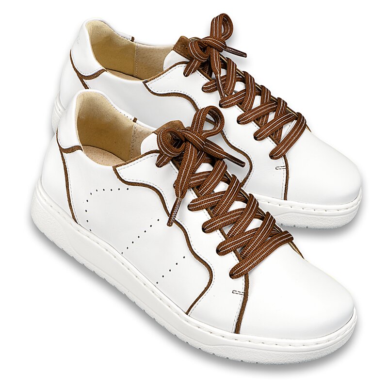 Chaussures de confort Helvesko : mod�le Gwen, blanc/marron