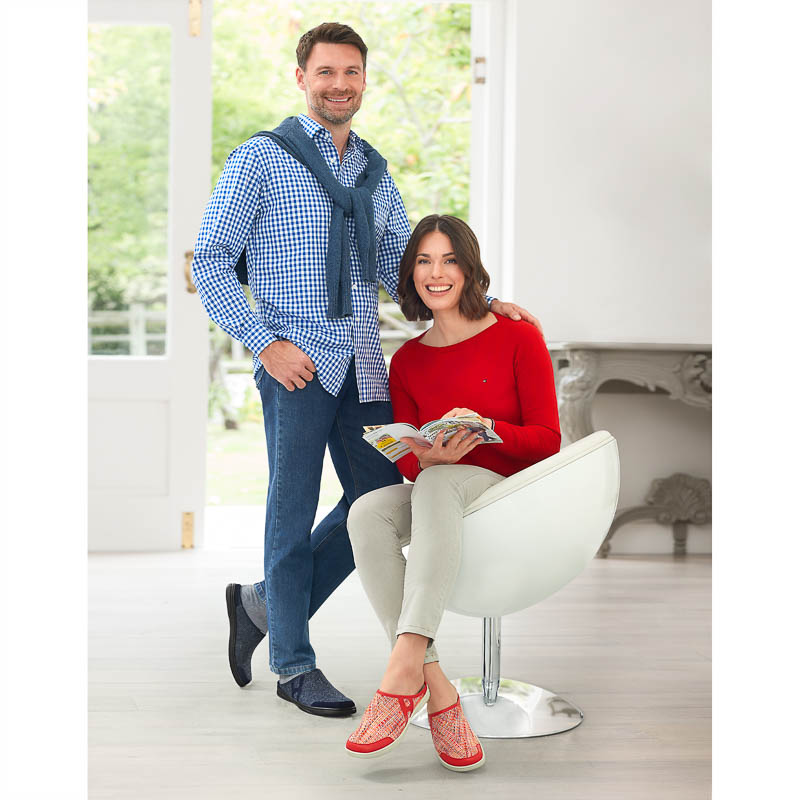 Chaussures de confort Helvesko : modle Sevilla, rouge Image 3