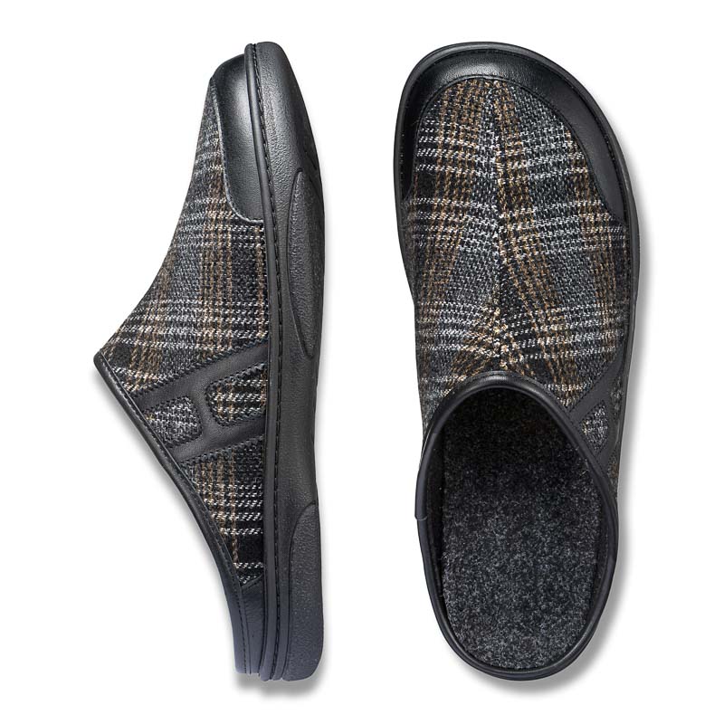 Chaussures de confort Helvesko : modèle Sevilla, noir/carreaux Image 2