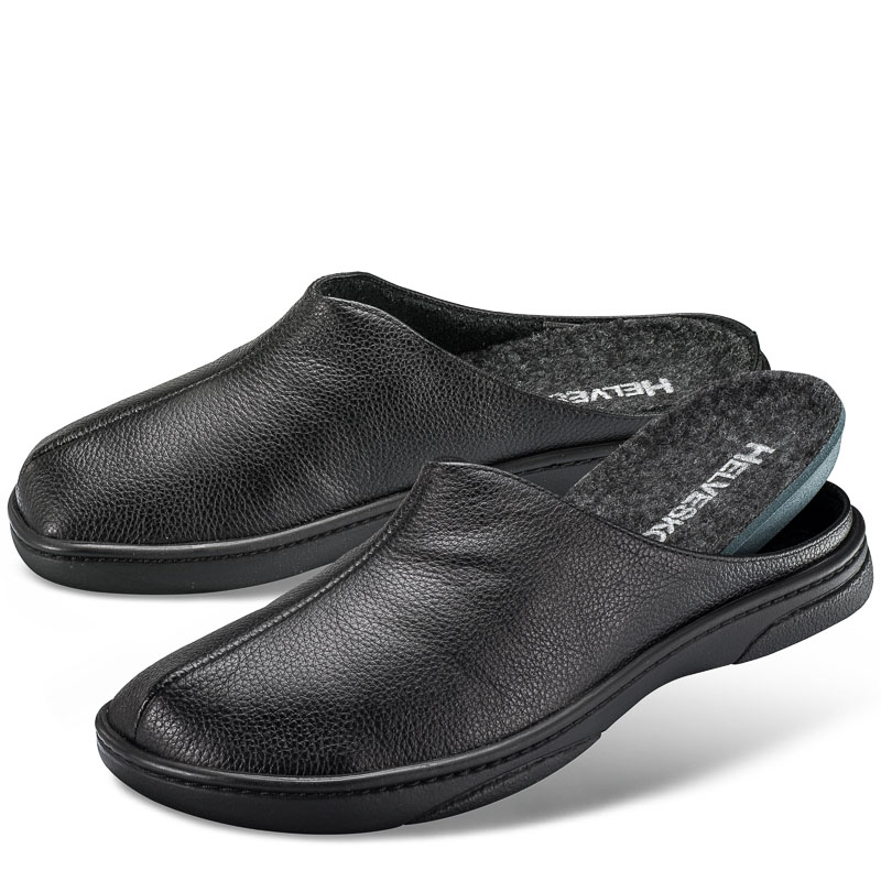 Chaussures de confort Helvesko : modèle Salon, noir
