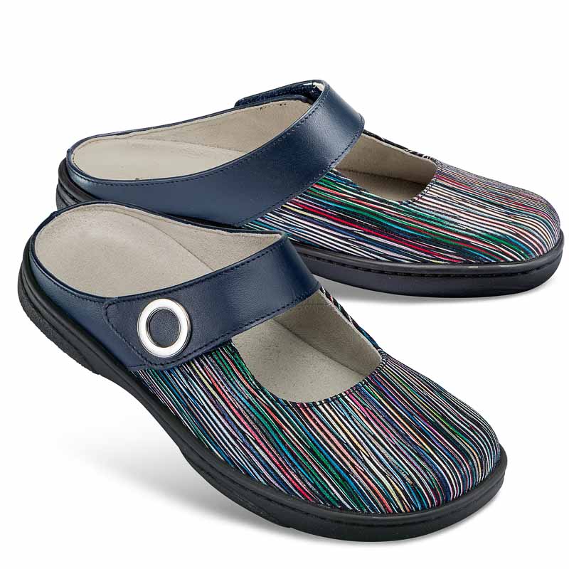 Chaussures de confort Helvesko : modle Nina, bleu multi