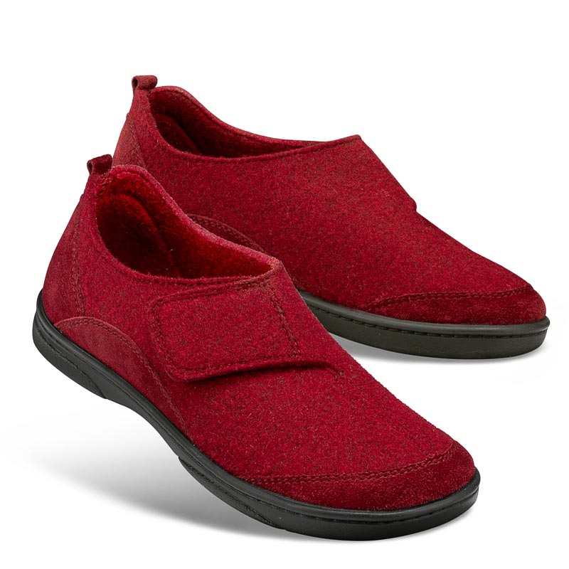 Chaussures de confort Helvesko : modle Ronda, rouge