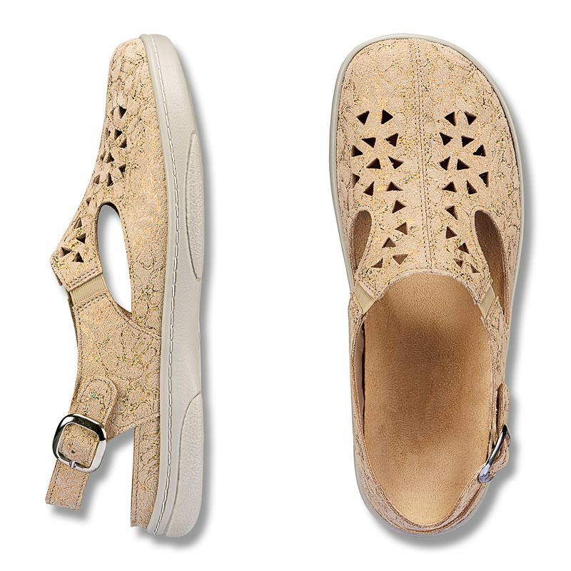 Chaussures de confort Helvesko : modle Via, beige/coloris or Image 2