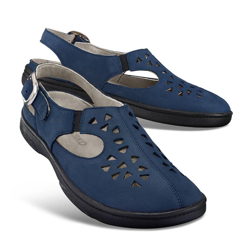 Chaussures de confort Helvesko : modle Via, bleu
