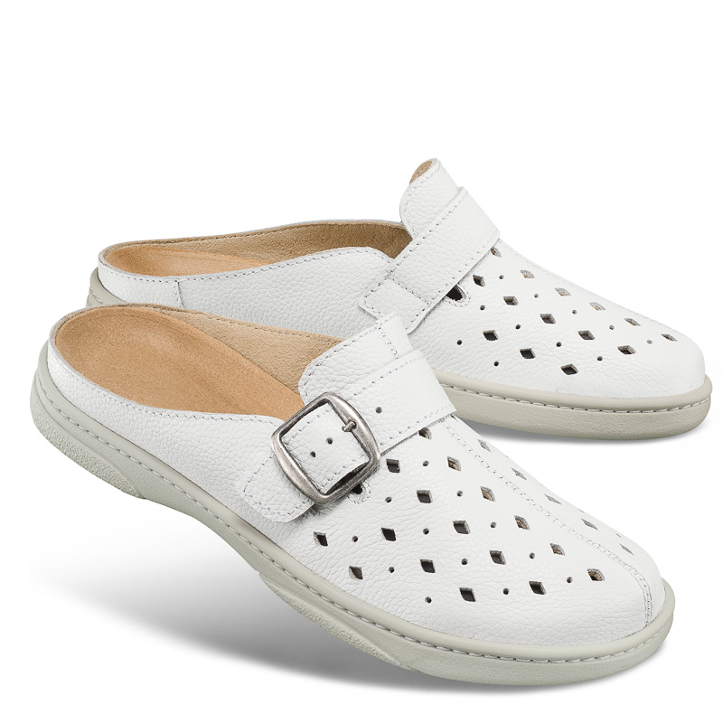 Chaussure confort Helvesko : DOC, blanc (cuir nappa)