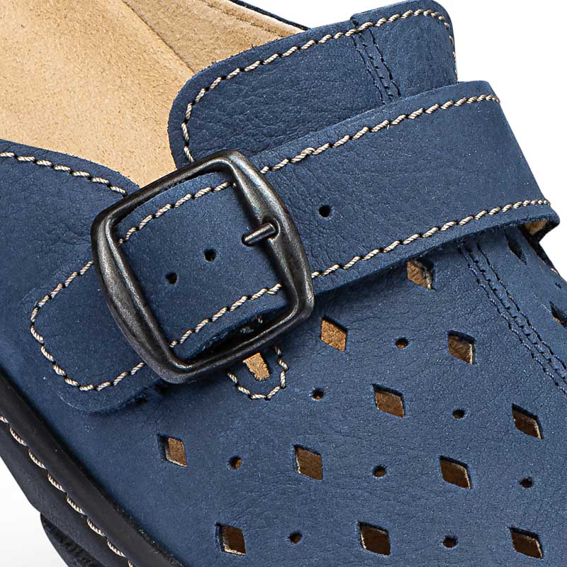 Chaussure confort Helvesko : DOC, bleu (cuir nubuck) Image 3