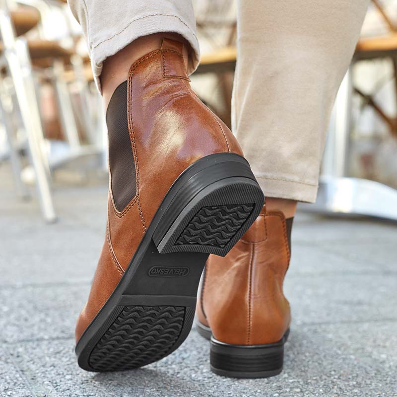 Chaussures de confort Helvesko : modèle Allen, marron Image 4