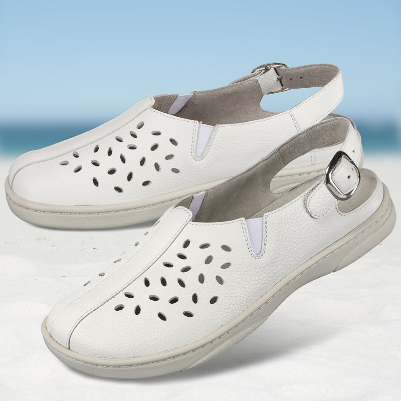 Chaussure confort Helvesko : GRATIA, blanc (cuir nappa)