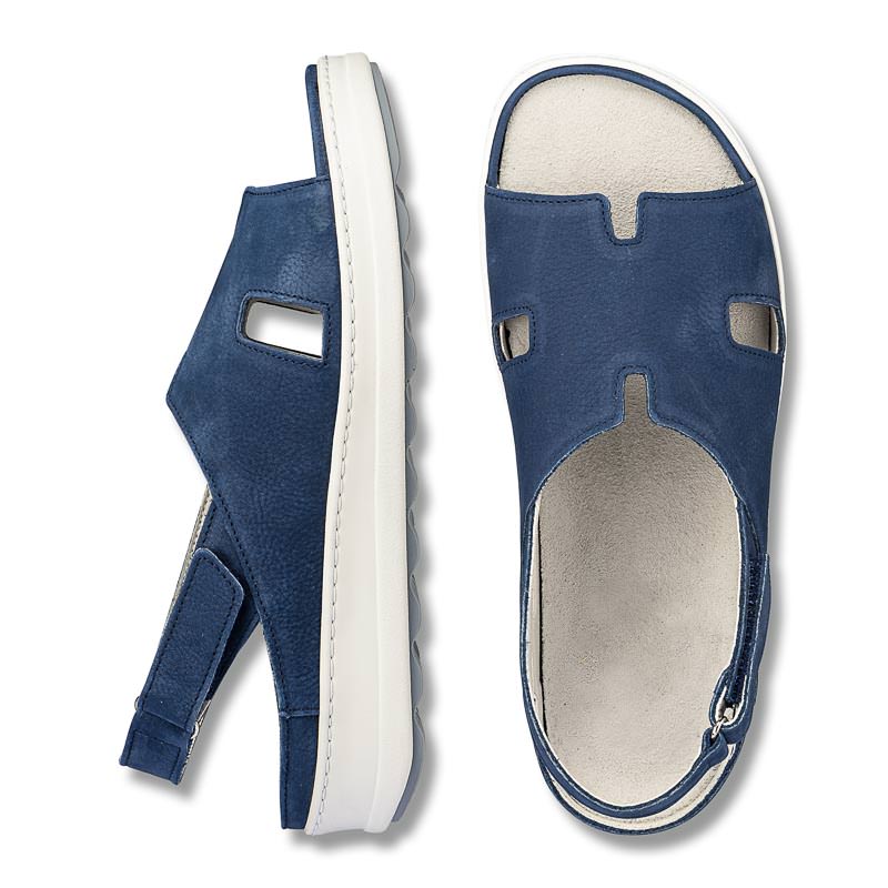 Chaussure confort Helvesko : HYDRA, bleu (cuir nubuck) Image 2