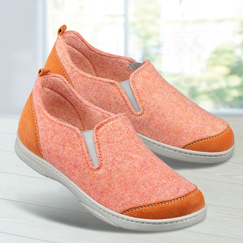 Chaussures de confort Helvesko : modle Baza, abricot