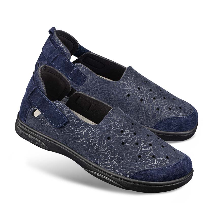 Chaussures de confort Helvesko : modle Cosy Air, bleu fonc