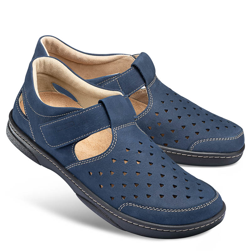 Chaussures de confort Helvesko : modle Rick, bleu