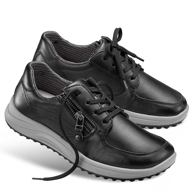 Chaussures de confort Helvesko : modèle Flexi, noir