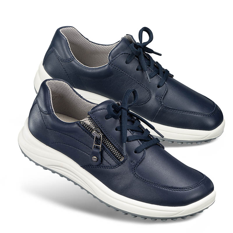 Chaussures de confort Helvesko modele Flexi bleu fonce