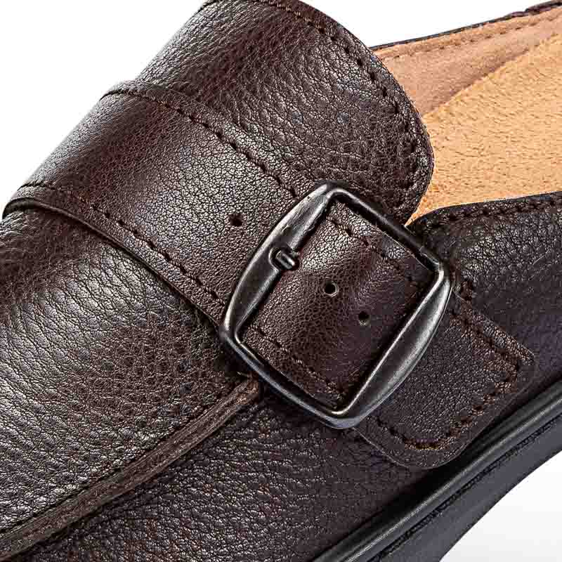Chaussures de confort Helvesko : modle Jovo, marron fonc Image 3